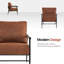 Chaises d'appoint modernes, fauteuil avec coussin rembourré, chaises longues en tissu Leathaire-491448252