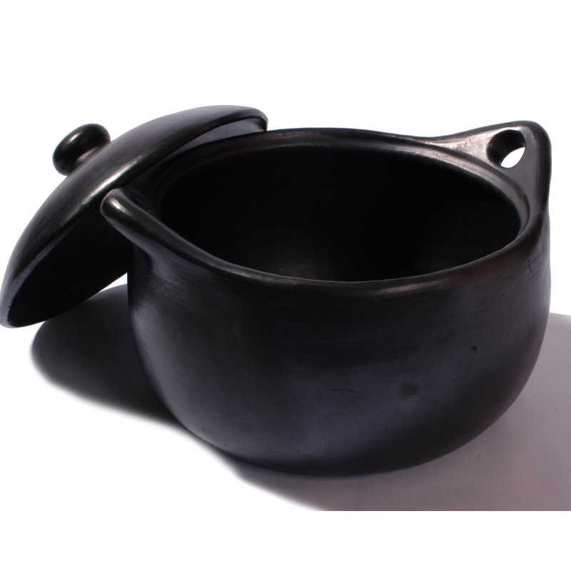 Marmite ancienne avec couvercle en terre cuite, 6 pte
