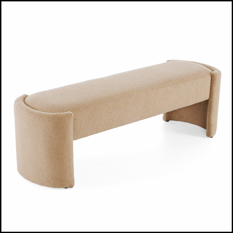 Banc long et élégant avec repose-pieds