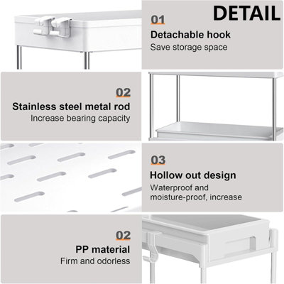 Tablettes de rangement sous l'évier - pour la cuisine et la salle de bain