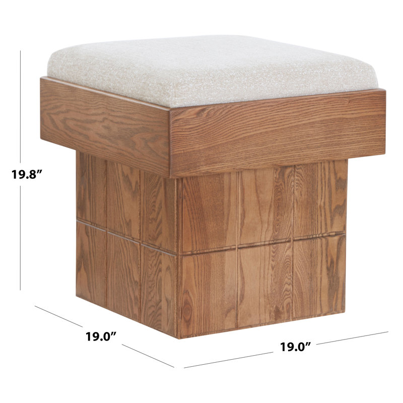 Repose-pieds Taramarie, Taupe, Naturel, Chenille
