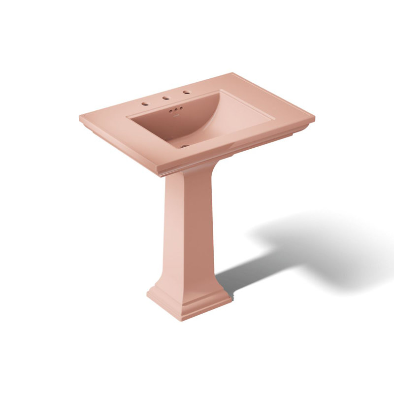 Memoirs Stately 30-3 / 4 po Lavabo de salle de bain rectangulaire à piédestal, Coup de pêche 150e