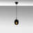 Modern Industrial Chandelier, Black & Fume Color, Adjustable Height 43.3 in | Durable Metal Body, 5.9 in Glass Cap | E27 Socket (Max 40W) | Perfect for Scandinavian & Novelty Decor, Stylish Lighting Solution-1333248630-1332772657