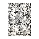 Wool Animal Print Area Rug in White