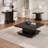 Mbala Cappuccino Square Pedestal End Table