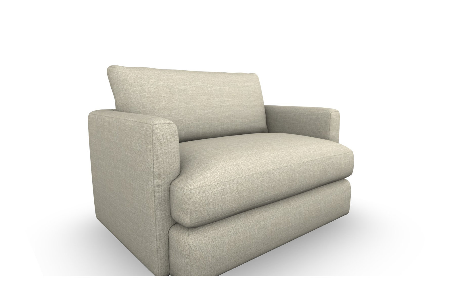 Fletcher Upholstered Down Filled Armchair, Conversation Ivory Performance Basketweave