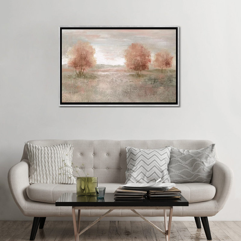 «Springs Awakening» par Nan - reproduction, H 32 po x l 48 po x P 1,5 po, Encadrement argenté