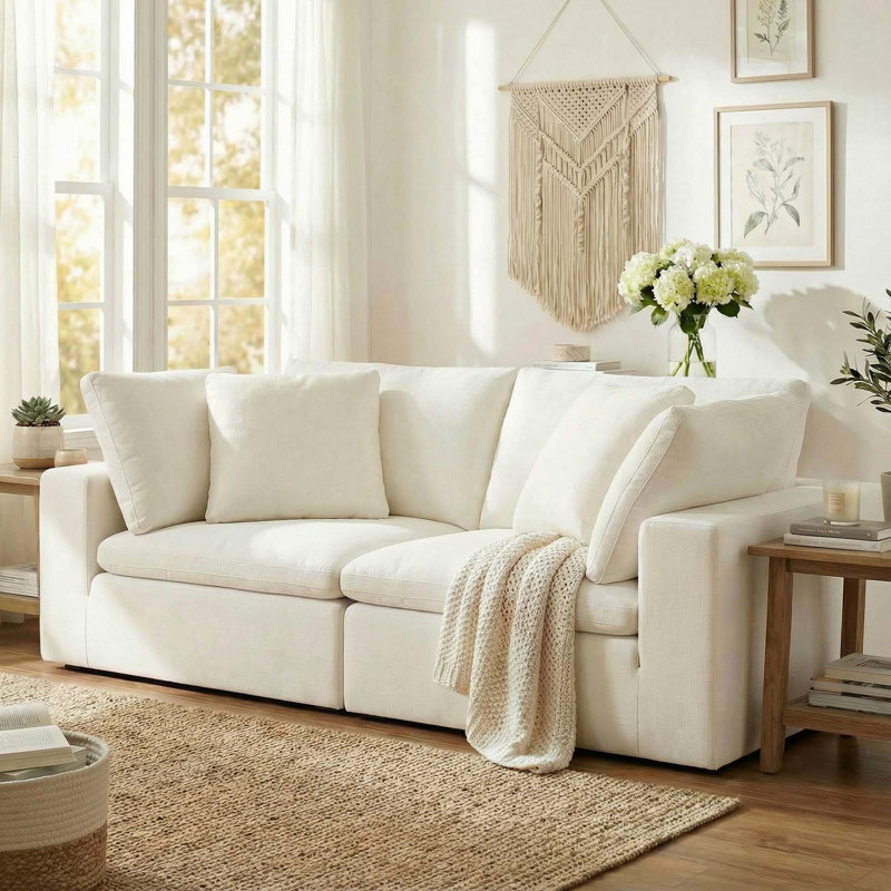 Canapé modulaire 2 pièces Calana Luxe, Coton Flannigan, 2 pièces