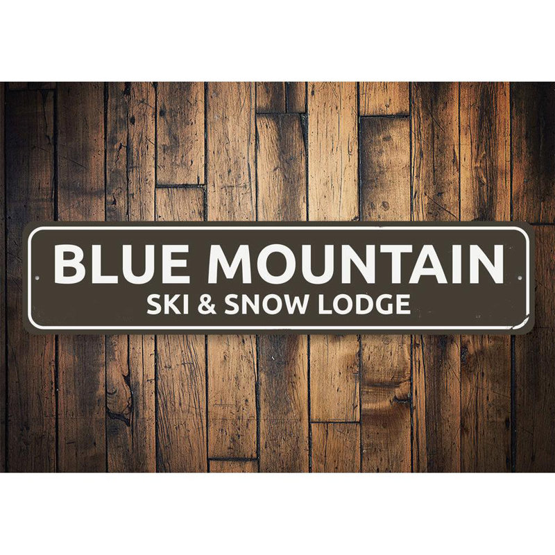 Panneau en aluminium Ski & Snow Lodge, H 6 po x l 24 po x P 0,063 po