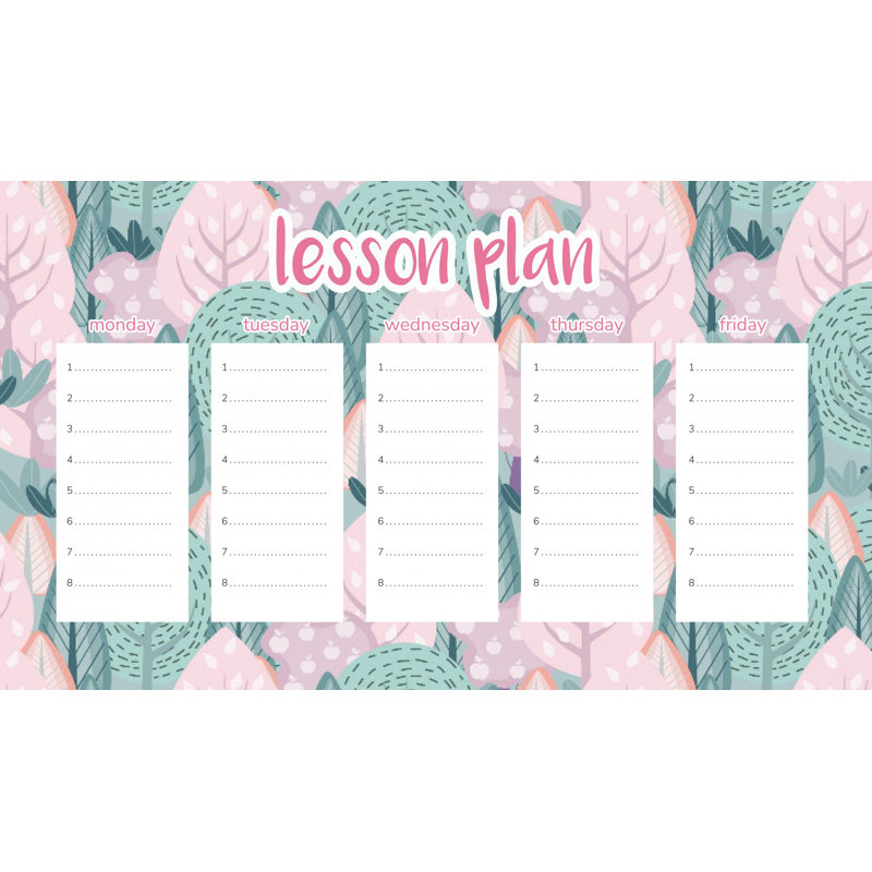 Magnetic Lesson Plan Abstract Woods