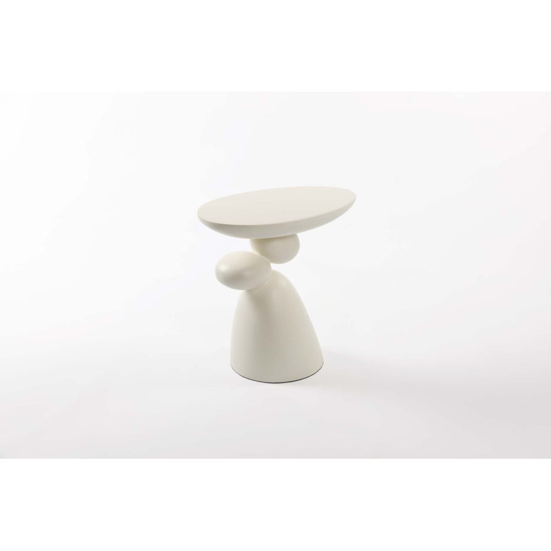 Table de bout Lucky, table d'appoint en fibre de verre, table de coin minimaliste moderne, table basse avec décoration, décoration intérieure pour le salon, la chambre à coucher, la chambre d'amis