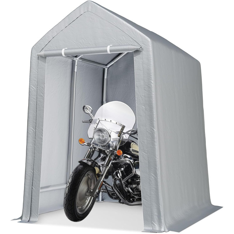 Abri d'auto durable avec abri de rangement et porte à fermeture à glissière, H 103,92 po x l 144 po x P 144 po
