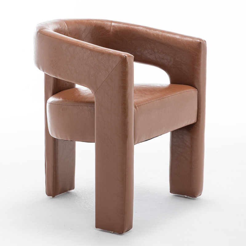 Chaises de salle à manger rembourrées Caleb, Brun