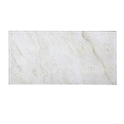 Carrelage mural de cuisine et de salle de bain style bord droit en verre grand format 8 po x 16 po Nature