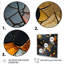Carreaux de mosaïque dorés et noirs II - art mural abstrait-559351465-559351464