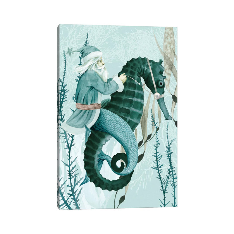 The Sea Santa I by Grace Popp - Wrapped Canvas Gallery-Wrapped Canvas Giclée, 30.48cm H x 20.32cm W x 1.905cm D