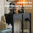 31.5" Black Solid Wood Console Table