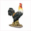 Statues de jardin (jardin, jardin, décorations) | Statue de coq de ferme 22,4 po | Décor intérieur / extérieur | Noir rouge | Ciment béton