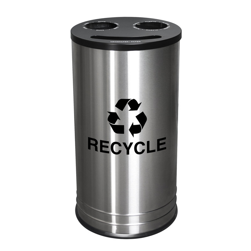 Stainless Steel Recycling Bin - 14 Gallons