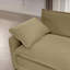 Canapé modulaire Mid-Century 3 places avec 2 accoudoirs et 3 coussins, tissu modulaire brun clair en velours côtelé de salon-480767453