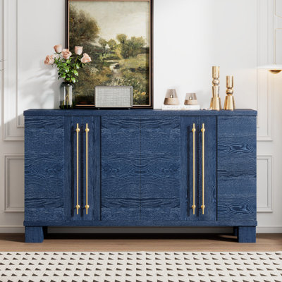 Sideboard Buffet Cabinet With Storage, Wood Sideboard With Adjustable Shelves And Handles For Kitchen, Dining Room And Living Room