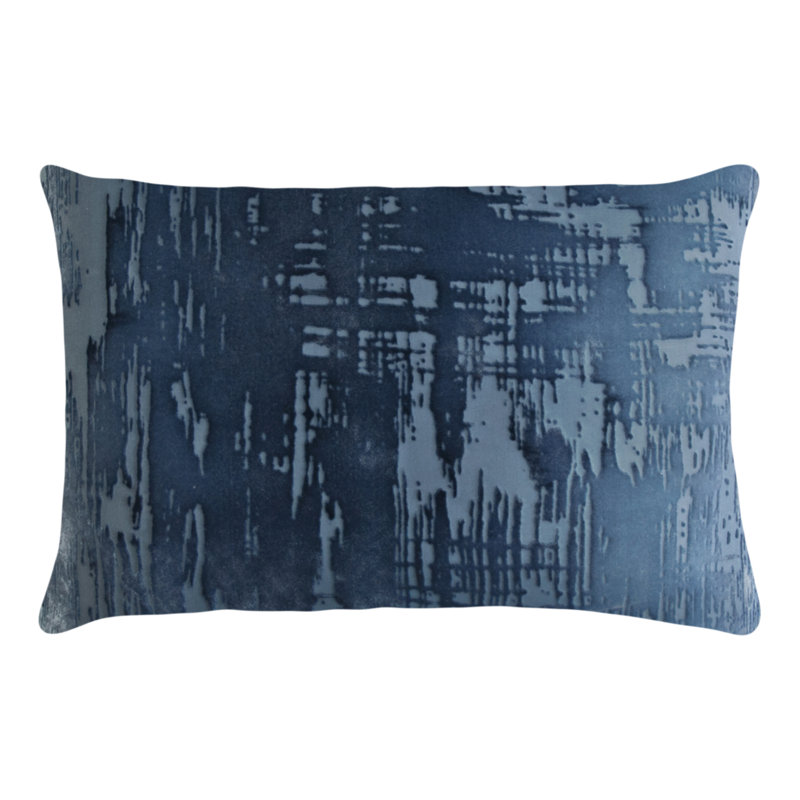 Lumbar Pillow Cover & Insert, Denim, Rectangle 14"H x 20"W