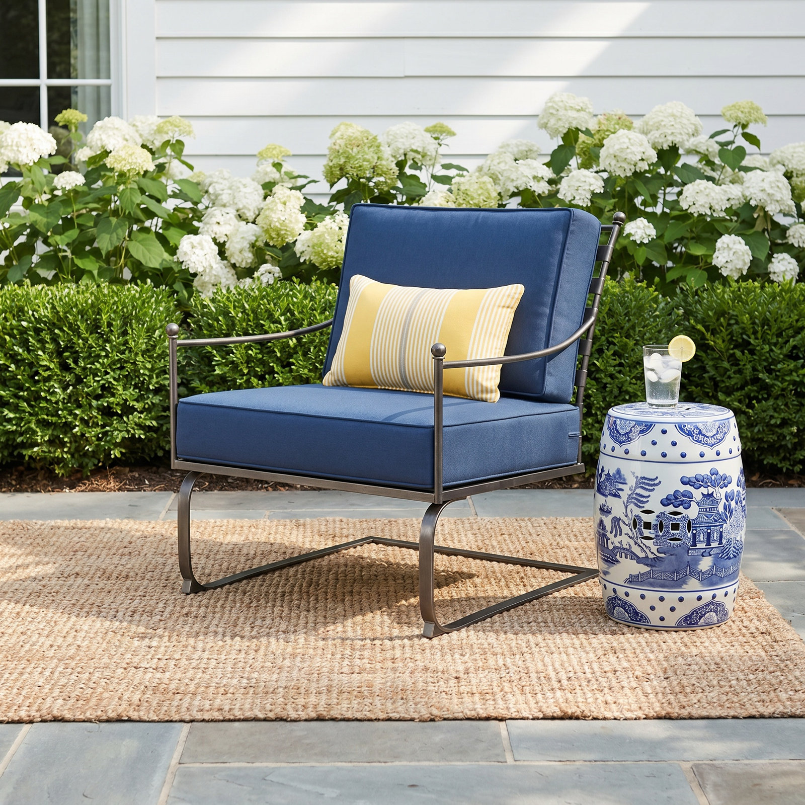 Lucier Sunbrella® Patio Lounge Chair, Cabana Classic Striped Sunbrella®