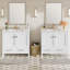Meuble-lavabo de salle de bain avec lavabo en céramique, portes à fermeture en douceur, tablettes de rangement doubles et tiroir divisé pour un rangement de salle de bain spacieux et organisé-1286753309