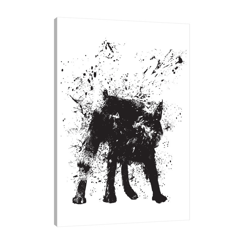 «Wet Dog», toile tendue par Balazs Solti, H 60 po x l 40 po x P 1,5 po