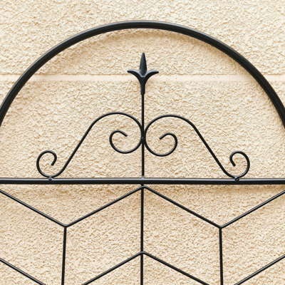 Garden Arch Gate, Metal Garden Trellis 71" X 19.7" Rustproof Trellis For Climbing Plants Outdoor Flower Support
