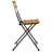 Folding Bistro Chairs Solid Wood Teak and Steel