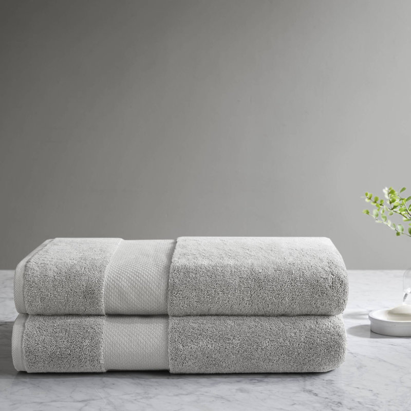 Luxury Oversized Turkish Cotton Bath Sheets - Elegant Gray For Spa-like Comfort