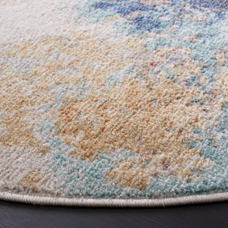 Styreman 500 Performance Abstract Rug, Round 6'7"