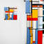 Wadesboro De Stijl - Pastel harmonie géométrique I - Rideau coucher de soleil - Velours obscurcissant - 1 panneau-2059273975