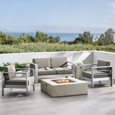 Caggiano 4 - Person Patio Conversation Set with Cushions