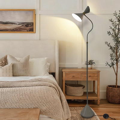 57.7" Modern Minimalist Floor Lamp, Adjustable Lampshade & Foot Switch,For Living Room, Bedroom, Office(Bulb Include)