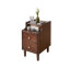 Table de chevet moderne 12 po avec plateau en verre fumé et deux tiroirs de rangement