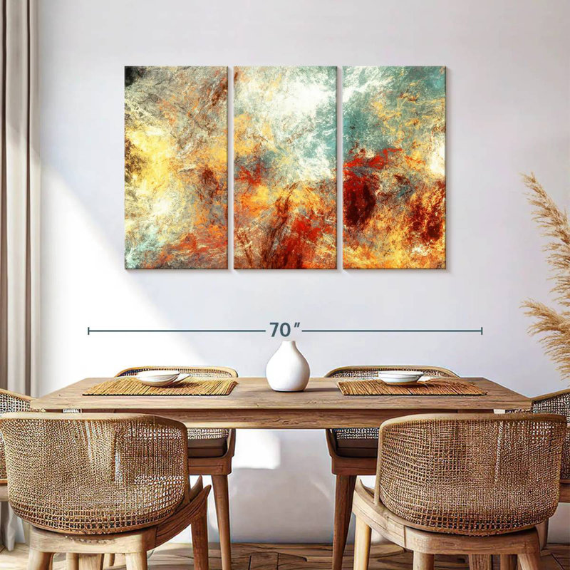 Avery Frozen Fire Abstract, 36" H x 57" W