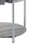 Table de bout contemporaine - Gris brillant, pieds en métal, lustre d'organisation de l'espace avec rangement et meubles de salon pratiques