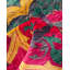 Tapis rose / vert en laine noué à la main de conception unique 9 pi 1 po x 12 pi
