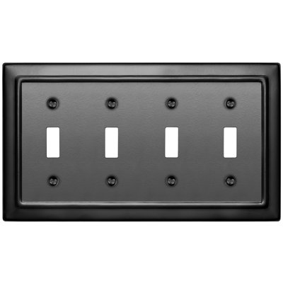 Architectural 4-Gang Toggle Light Switch Wall Plate