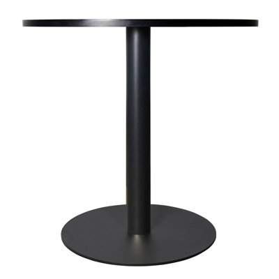 Round MDF Top Dining Table With Stainless Steel Pedestal Base – Seats 2–3 People, Kitchen & Dining Room Table For Cafes