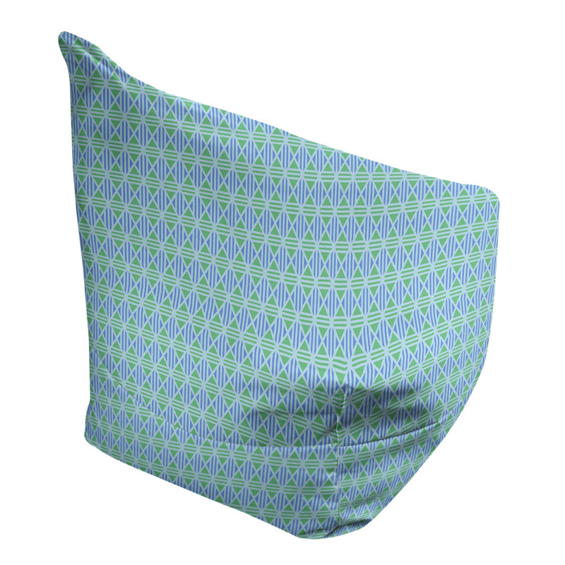 Petite chaise à sacs à billes & Leffel, Pas de bourre, Bleu et pastel, H 120 po x L 2 po x P 60 po