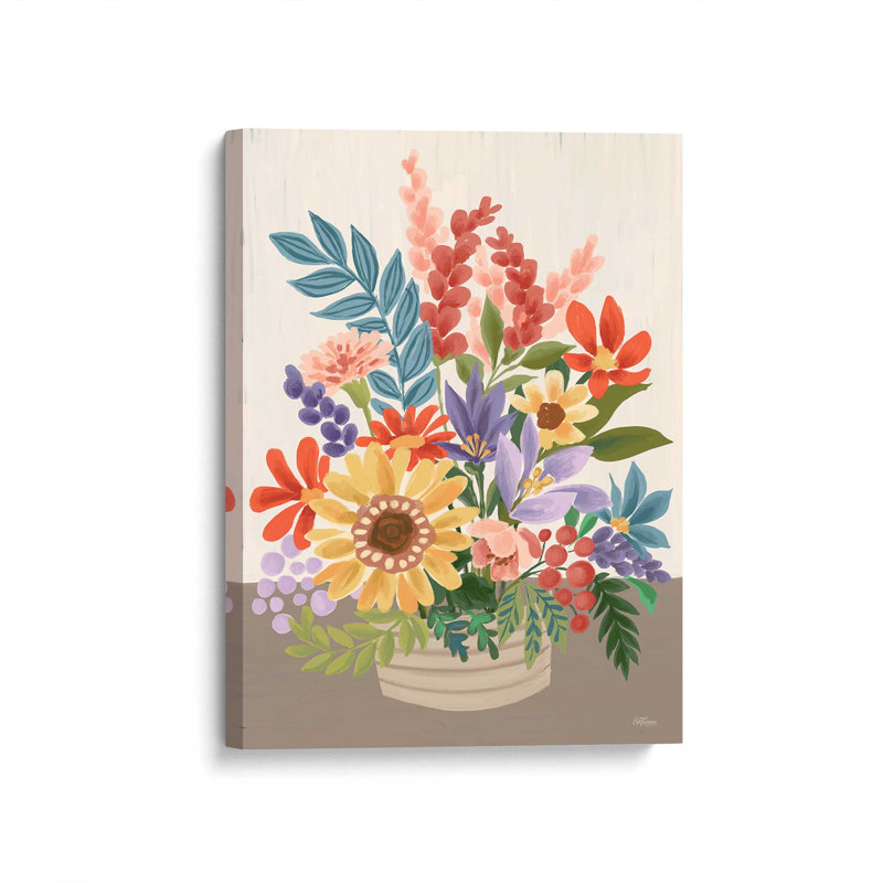 «Bright Basket» par Cat Thurman Designs, reproduction d'art, Unframed Canvas, L 24 po x H 32 po, Ne s’applique pas