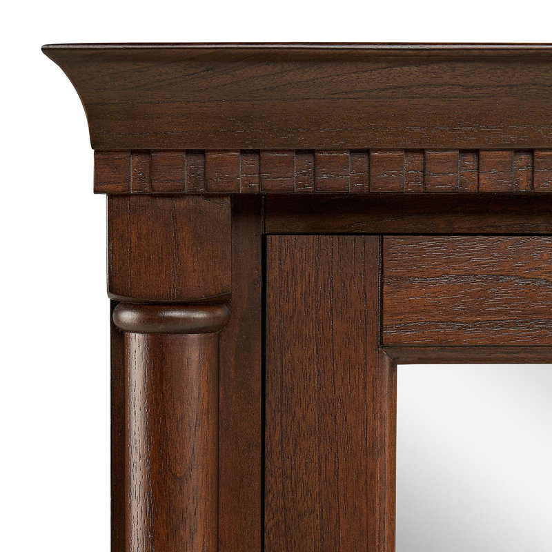 Claudia 24" Framed Single Door Medicine Cabinet, Antique Coffee