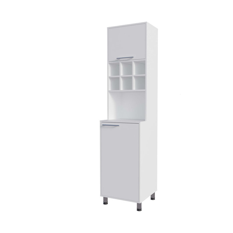 Garde-manger Rock avec porte pneumatique, rangement ouvert et armoire inférieure