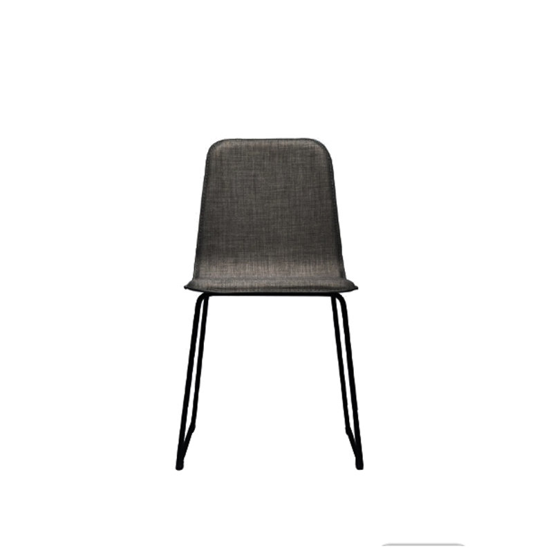 Chaise rembourrée, Gris foncé