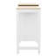 Îlot de cuisine de 74,5 pouces avec table extensible de 27 po, îlot de 44 po x 19,75 po, 2 tiroirs, 7 roues universelles amovibles et armoire à 4 portes, support à épices blanc,