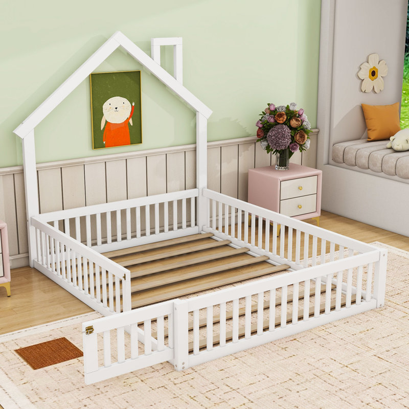 Lit de maison pleine grandeur Charm, Blanc