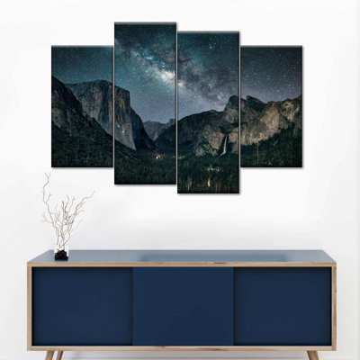 États-Unis, parc national, Stargazing At Yosemite, ensemble de 4 pièces sur toile